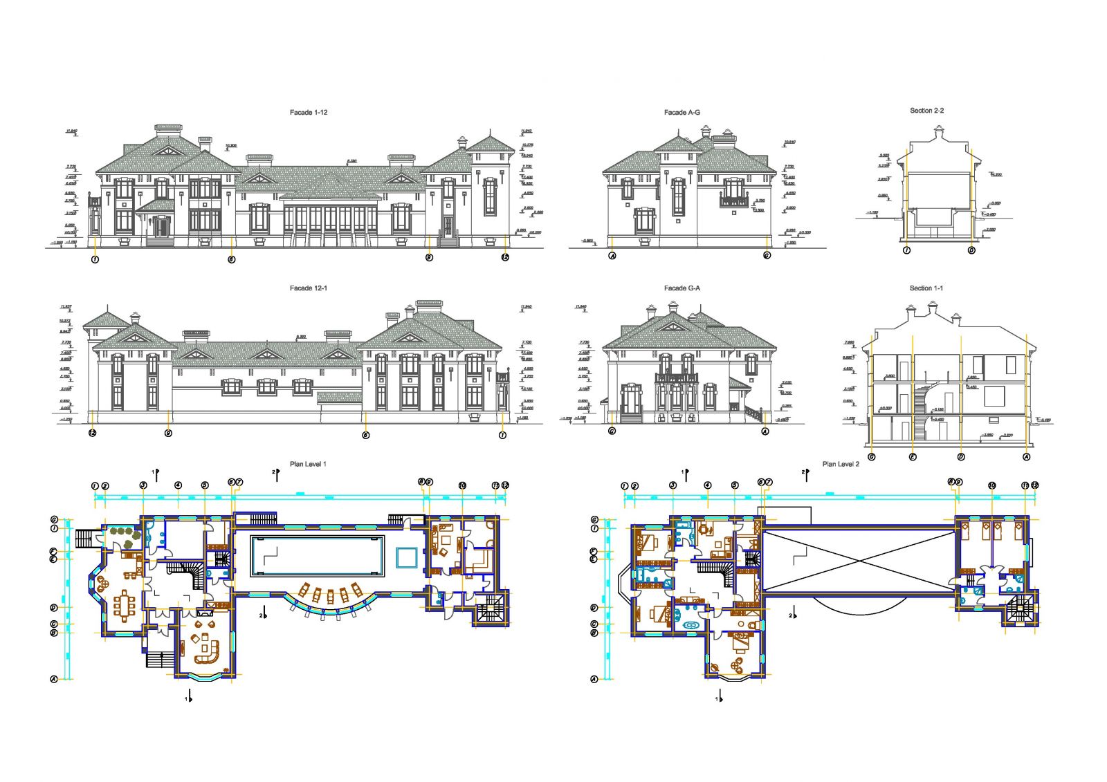 Bản vẽ thiết kế bể bơi cho villa